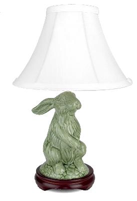 Glenna Jean Green Bunny Lamp 